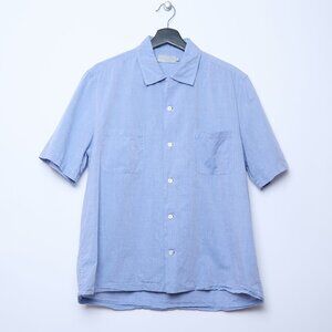 VINCE 100% Cotton Lightweight Dressy Casual Short Sleeve Button Down Shirt S